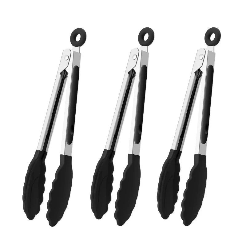 7-Inch Stainless Steel Food Tongs – BBQ Grilling & Kitchen Kitchen Cooking Tongs Axl