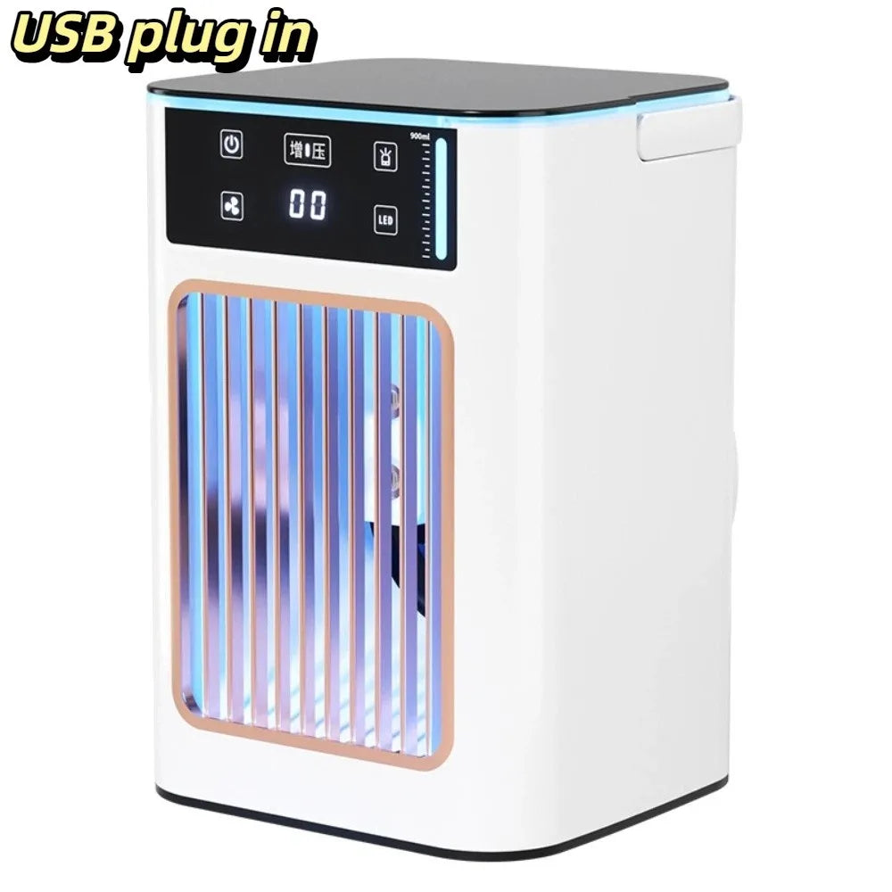 Portable Mini Mist Spray Fan – USB Desktop Humidifier Fan Mist Spray Fan Axl White