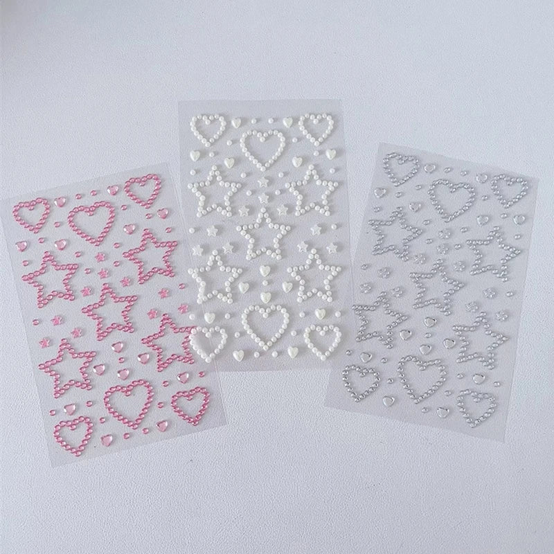 3D Star & Heart Rhinestone Stickers – Kids DIY Craft Decor Rhinestone Craft Stickers Axl