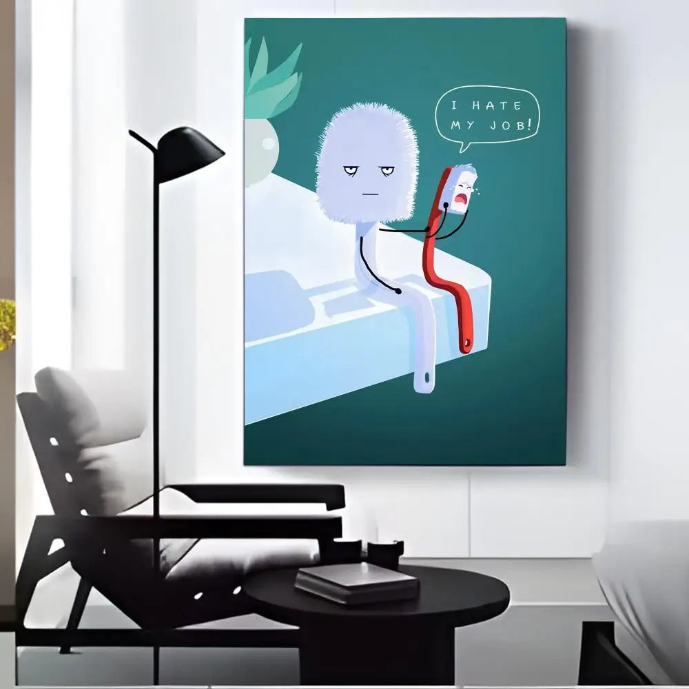 Funny Food Canvas Wall Art – HD Print Poster | Home Decor Canvas Wall Art Axl Black2 40X50cmFrameless