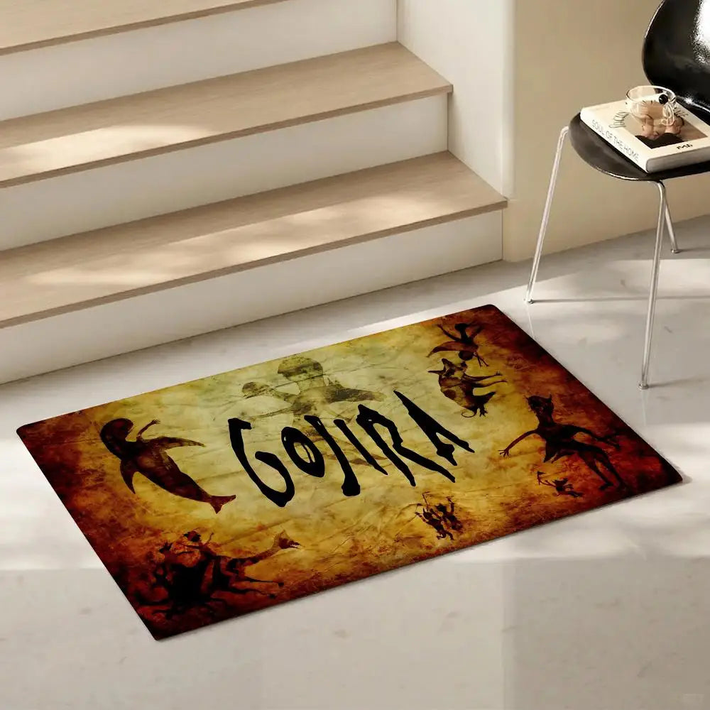 Gojira Band Flannel Floor Mat – Non-Slip Soft Indoor Rug Flannel Floor Mat Axl
