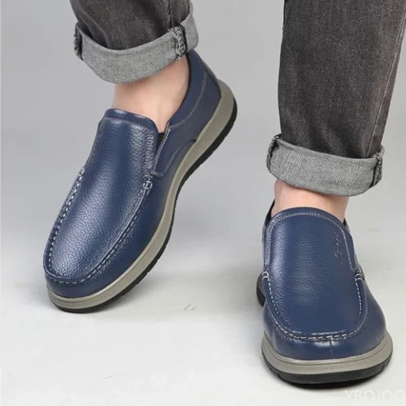 YBQJOO Men's Slip-On Casual Flat Shoes – Versatile Loafers Men's Slip-On Shoes Axl