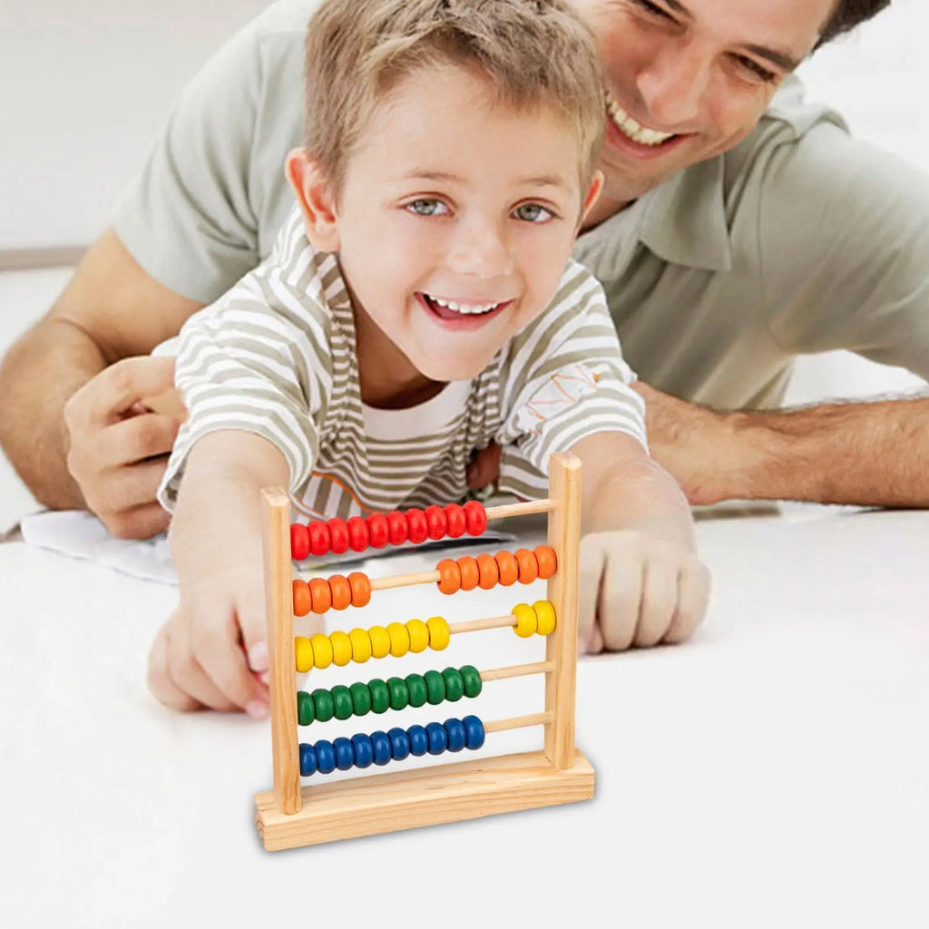 Wooden Abacus Toy – Colorful Counting Beads for Toddlers Educational Abacus Toy Axl