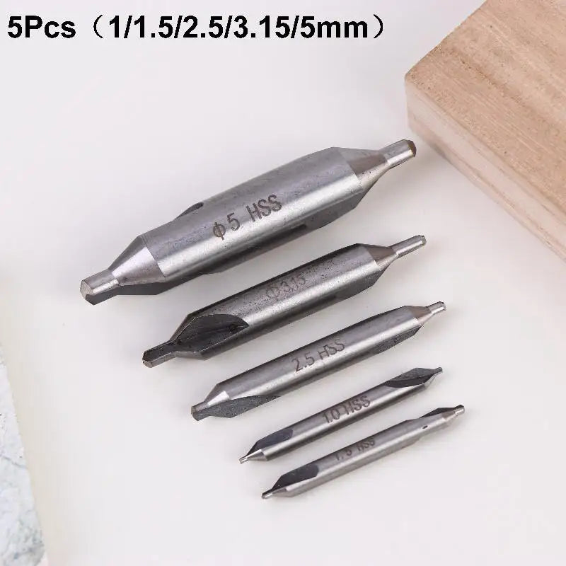 HSS Lathe Center Drill Bits 6-Pc Set – Countersink Tool Kit Center Drill Bit Set Axl A2