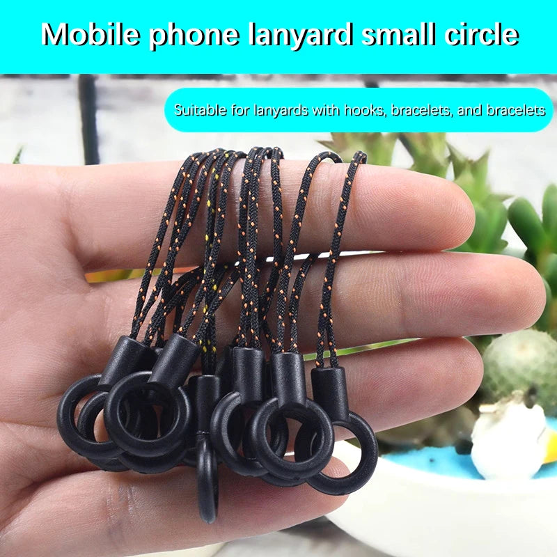 10-Pack Mini Silicone Phone Lanyard Keychain Loop & Charm Holder Phone Lanyard Loop Axl