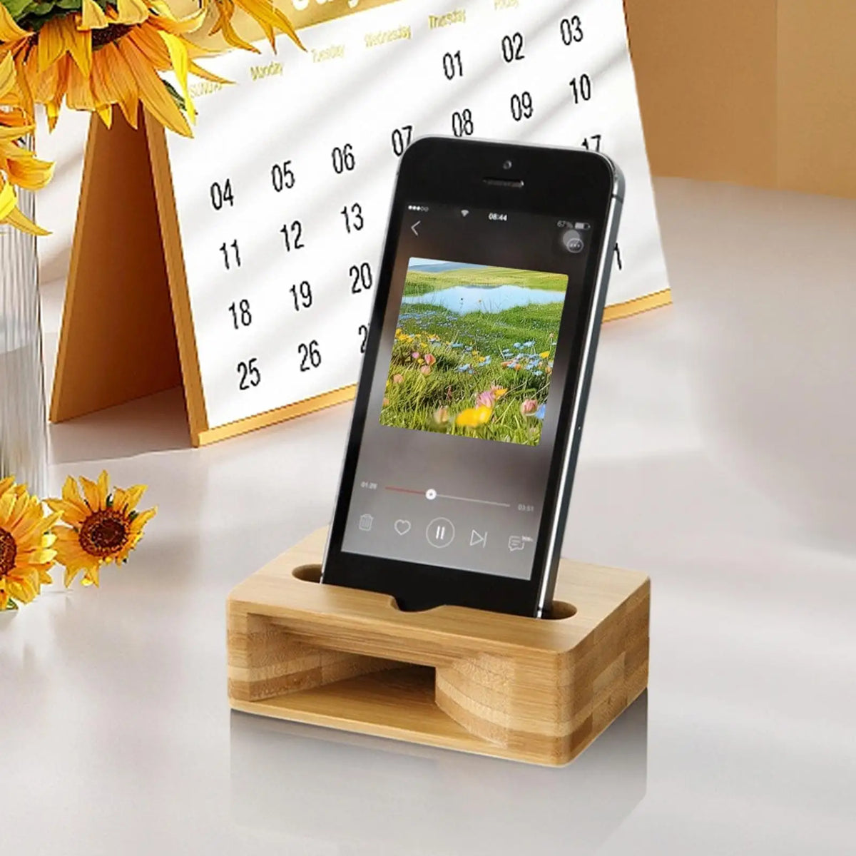 Wooden Phone Holder Passive Speaker Amplifier Dock Stand Phone Amplifier Stand Axl