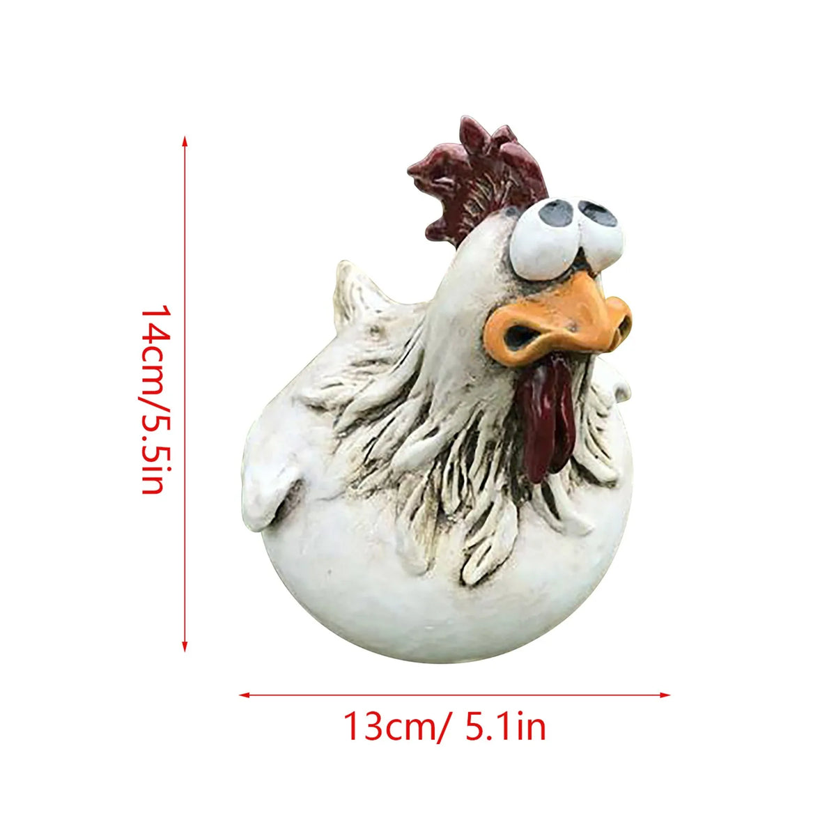 Funny Chicken Fence Decor – Resin Hen Garden Sculpture Garden Sculpture Axl
