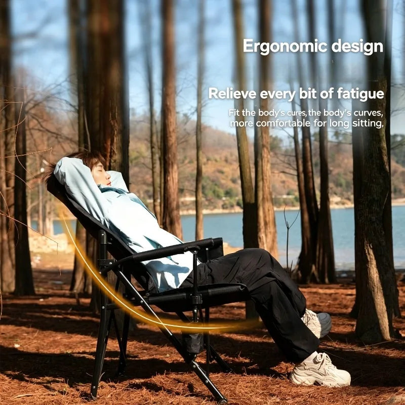 Outdoor Folding Reclining Chair – Camping, Beach & Fishing Folding Lounge Chair Axl