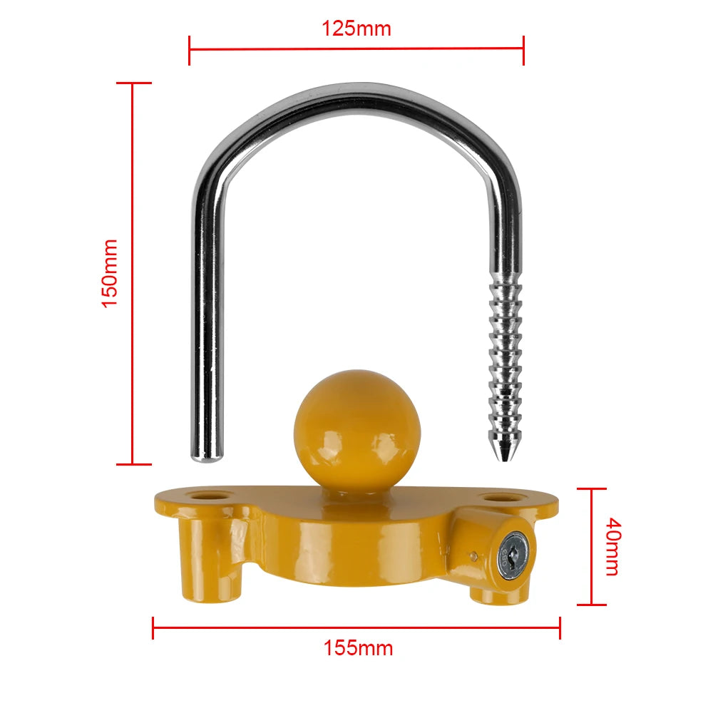 Adjustable Trailer Hitch Lock – Anti-Theft Tow Ball Security Trailer Hitch Lock Axl