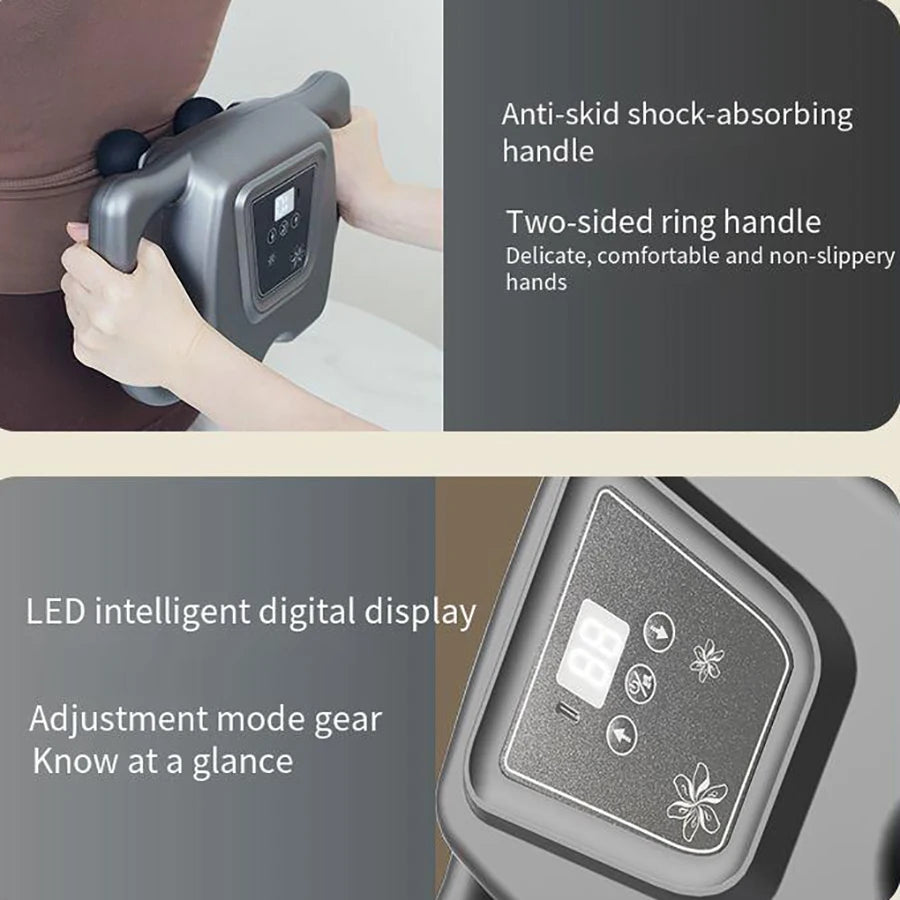 16-Head Fascia Massage Gun – 9 Modes, 99 Levels, USB Charge Fascia Massage Gun Axl