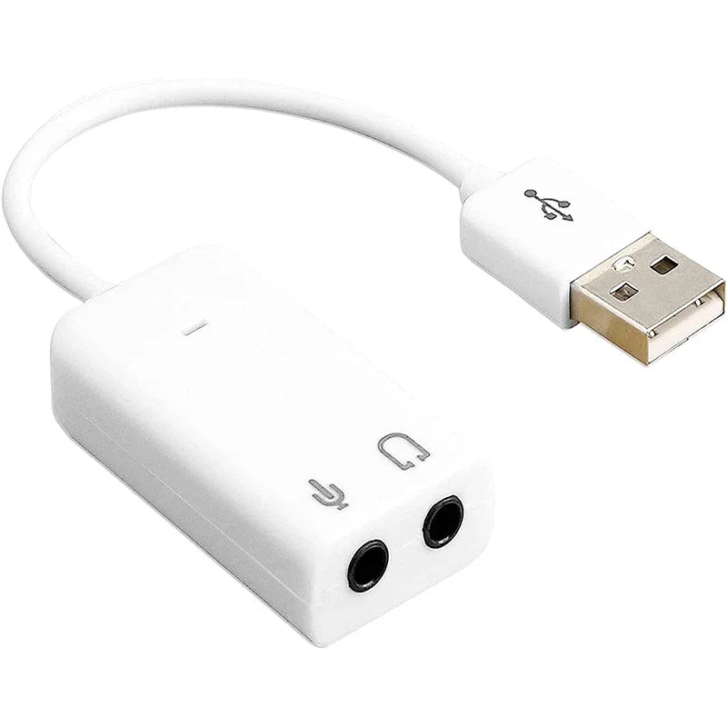 USB External Sound Card – 3.5mm Headphone & Mic Adapter USB Sound Card Axl