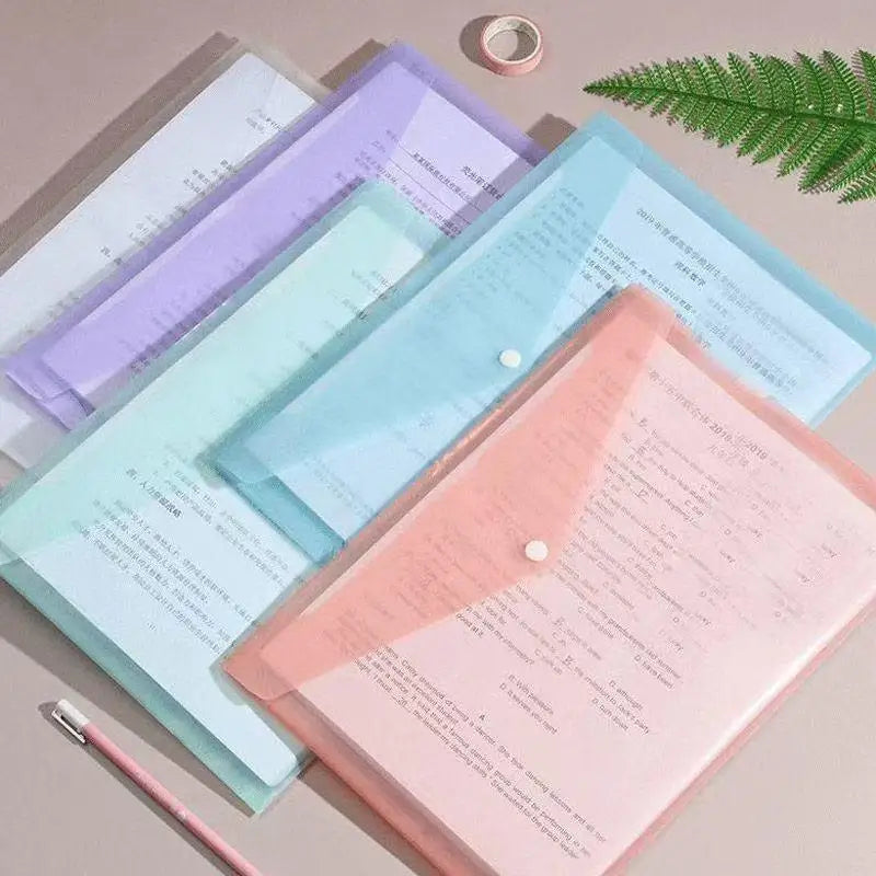 10-Pack A4 Waterproof Transparent PP Document File Pouches Document File Pouches Axl