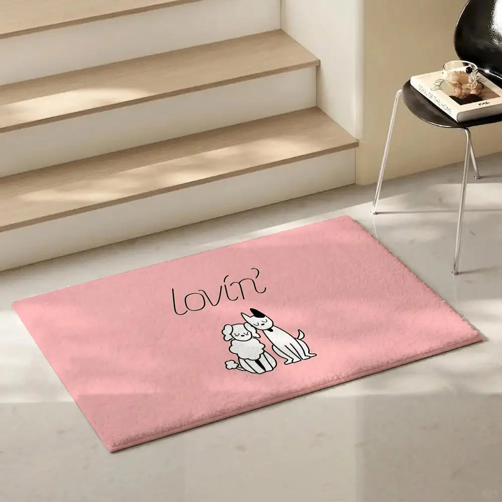 Mrs. GREEN APPLE Flannel Floor Mat – Non-Slip Indoor Rug Flannel Floor Mat Axl