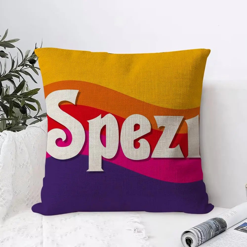 Paulaner Spezi Logo Linen Pillow Cover | Hidden Zipper Decorative Pillow Cover Axl White6 35X35cm