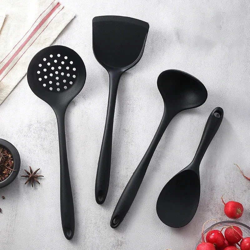 Silicone Cooking Utensils Set – Non-Stick Spatula & Spoon Silicone Utensil Set Axl