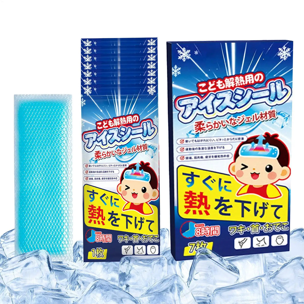 Cooling Gel Patches 7-Pack | Cold Compress for Forehead & Neck Cooling Gel Patch Axl