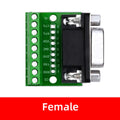 DB9 RS232 9-Pin Solderless Breakout Board Terminal Adapter Serial Breakout Adapter Axl Female