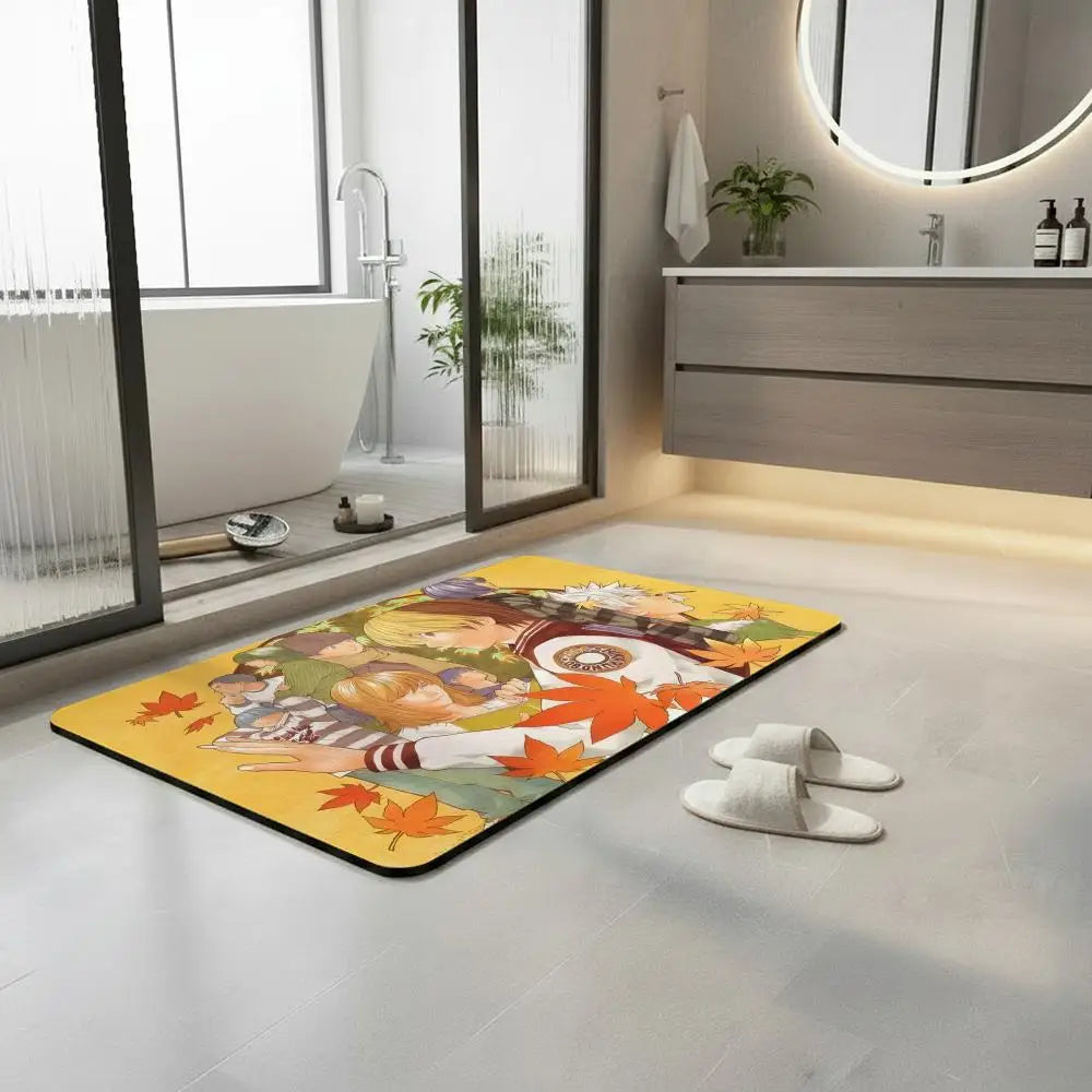Anime Diatomite Bath Mat – Quick Dry & Anti-Slip Floor Mat Diatomite Bath Mat Axl