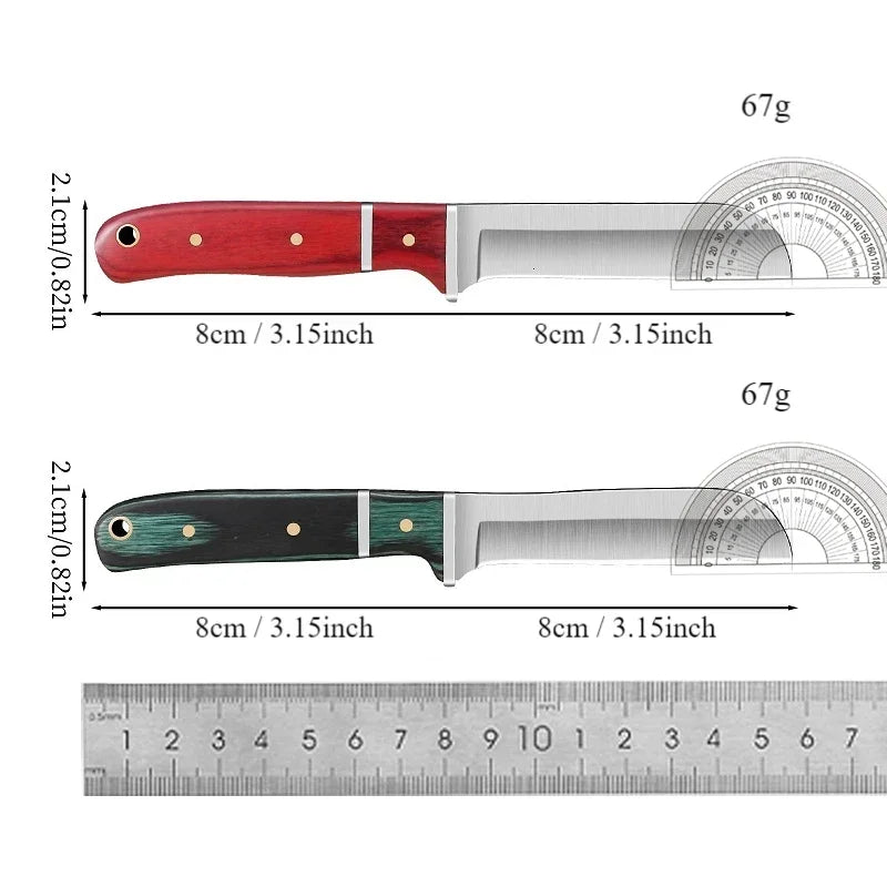 PLYS Stainless Steel Peeler Knife with Wood Handle | 16cm Peeler Knife Axl
