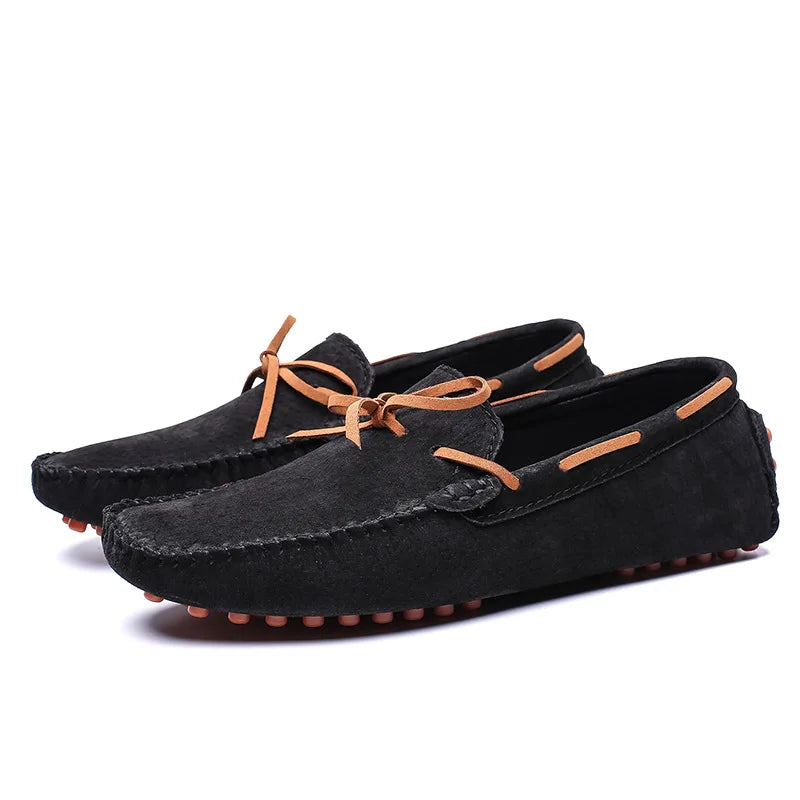 Men's Slip-On Suede Loafers – Soft Sole Casual Shoes Size 38–49 Men's Loafers Axl Black Casual Shoes 48