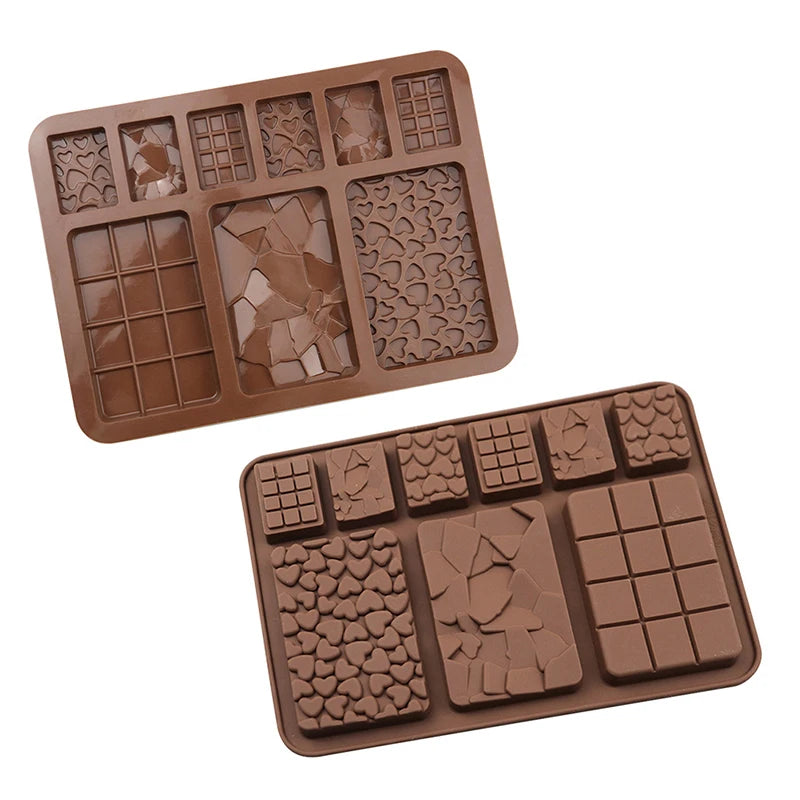 9-Cavity Silicone Chocolate & Waffle Mold | DIY Baking Tool Silicone Baking Mold Axl