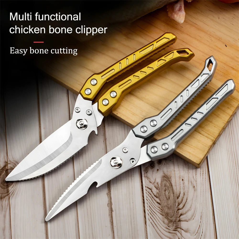Multi-Functional Kitchen Scissors | Non-Slip Food & Bone Shears Kitchen Scissors Axl