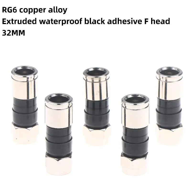 RG6 F-Type Coaxial Compression Connectors – Waterproof 5/10/20 Pcs Coaxial Compression Connector Axl