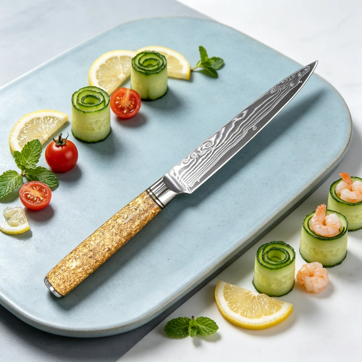 Damascus Steel 67-Layer Paring Knife – Sharp Kitchen Knife Damascus Paring Knife Axl