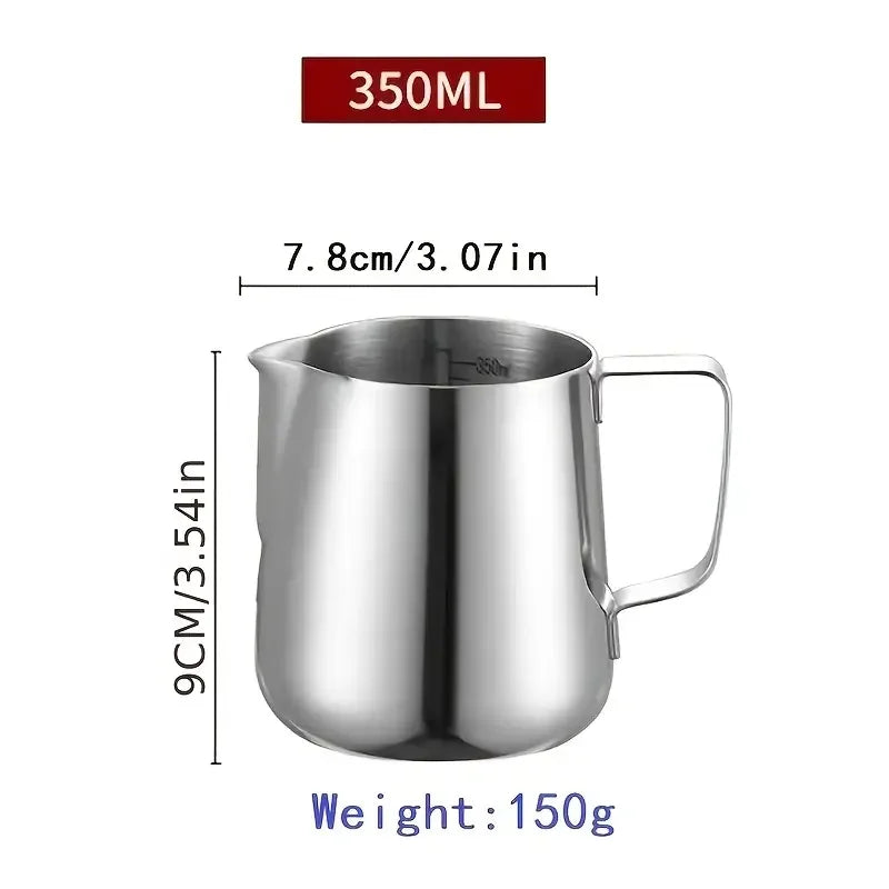 KEMORELA Milk Frothing Pitcher with Scale | 350/600/900ml Milk Frothing Pitcher Axl 350ML With Scale
