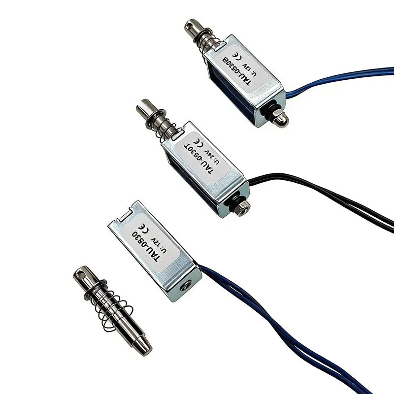 4Pcs TAU-0530 Open Frame Solenoid Electromagnet DC 6V/12V/24V Solenoid Electromagnet Axl