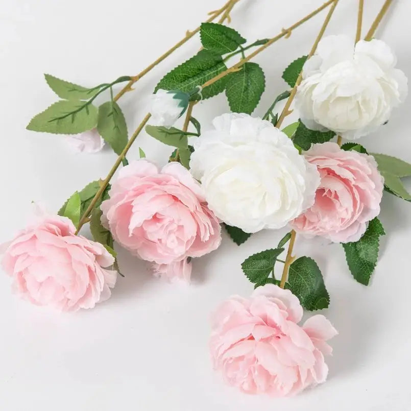 Long Stem Silk Artificial Rose Bouquet – 5 or 10 Pcs Artificial Flower Bouquet Axl