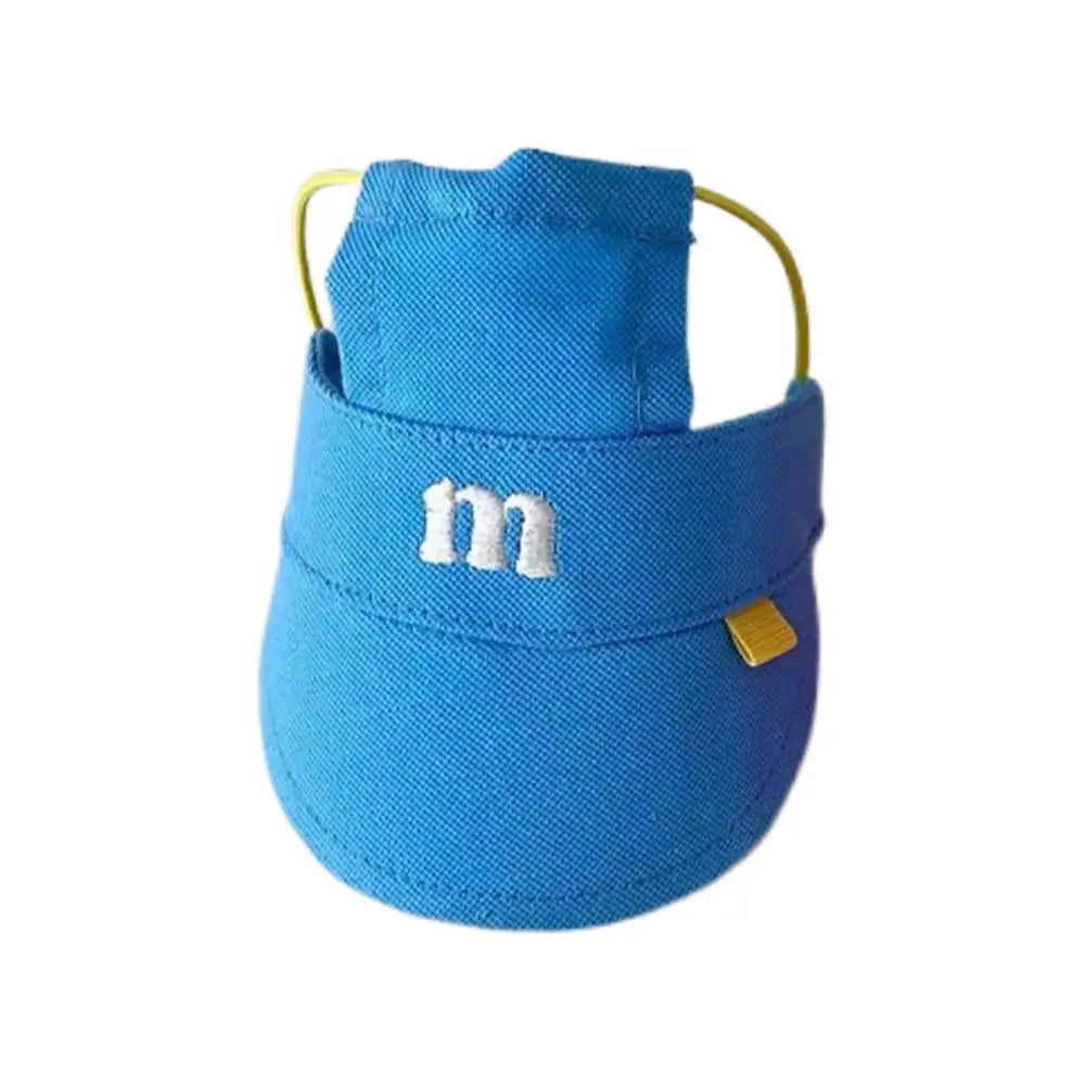 Dog Canvas Baseball Cap with Ear Holes – Sun Visor for Small Dogs Dog Sun Visor Cap Axl Blue L