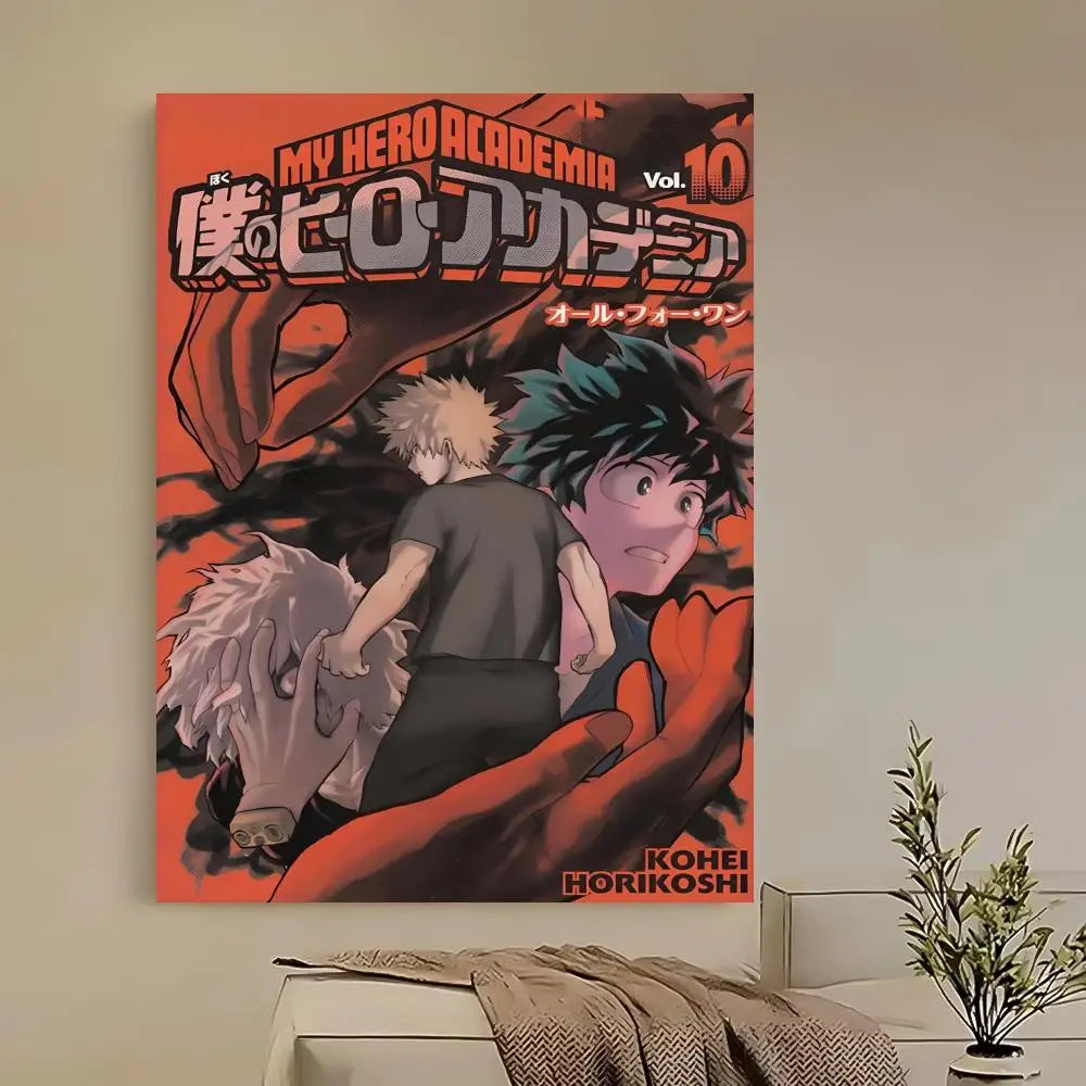 Katsuki Bakugo Anime Poster – HD Self-Adhesive Waterproof PVC Anime Wall Poster Axl z1 15X20cmNoframe