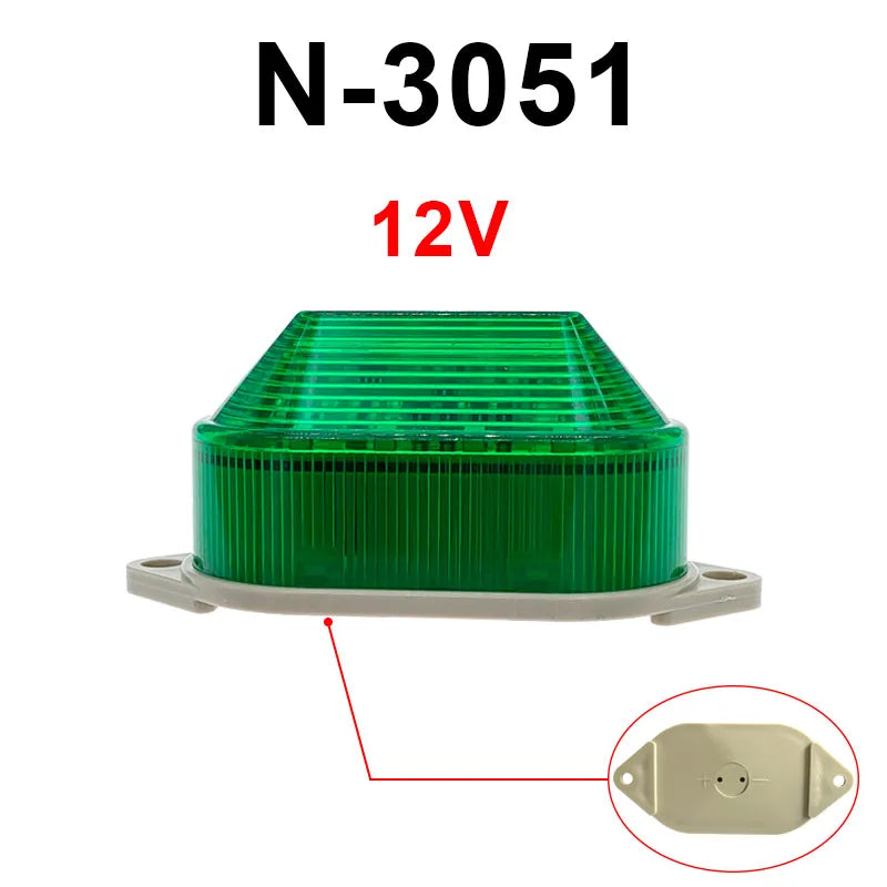 CNMAWAY TB40 LED Strobe Warning Light 12V 24V 220V IP44 LED Warning Light Axl Green 12V