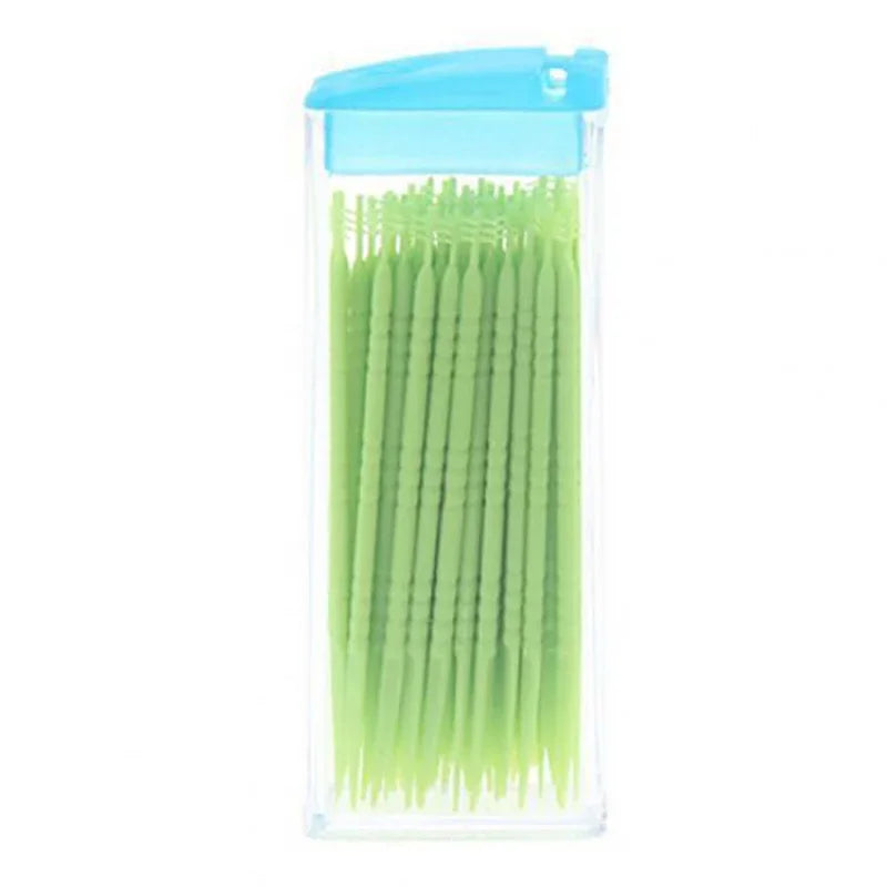 50-Pack Disposable Two-Head Toothpicks with Brush | Travel Dental Dental Toothpicks Axl