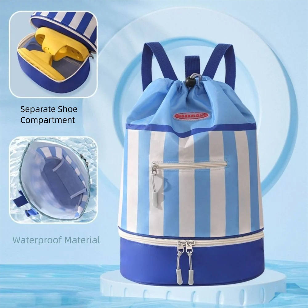 Kids Waterproof Swimming Backpack – Dry/Wet Separation Bag Kids Swim Backpack Axl
