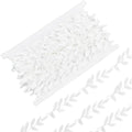 15 Yards White Leaf Lace Trim Ribbon – 1 Inch Polyester Craft Craft Lace Ribbon Axl AECH04-18116