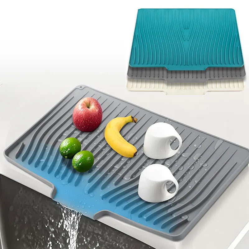 Silicone Dish Drying Mat – Anti-Slip & Heat-Resistant Drain Pad Silicone Drain Mat Axl