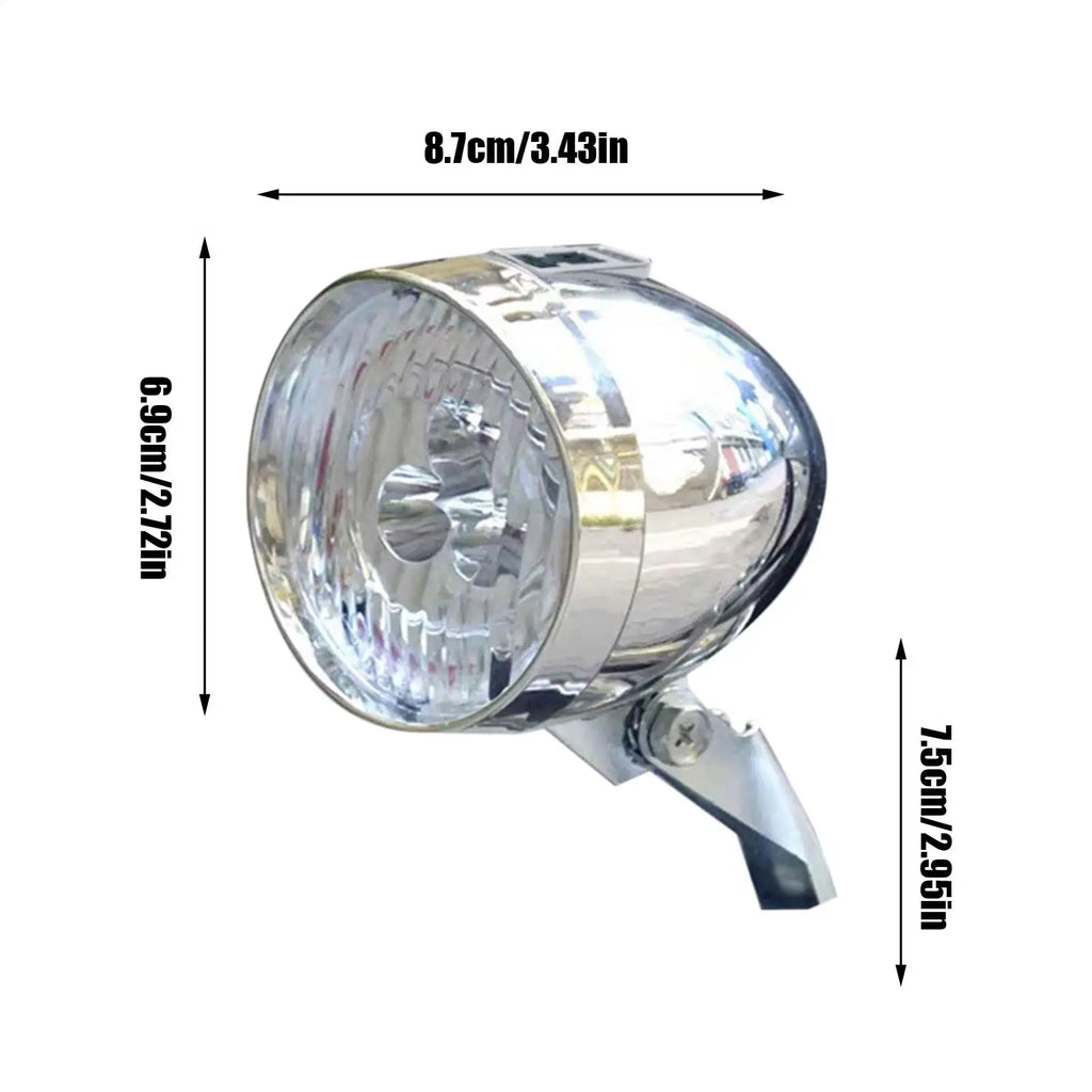 Retro Bike Headlight – USB Rechargeable 3 LED Front Light Bicycle Headlight Axl