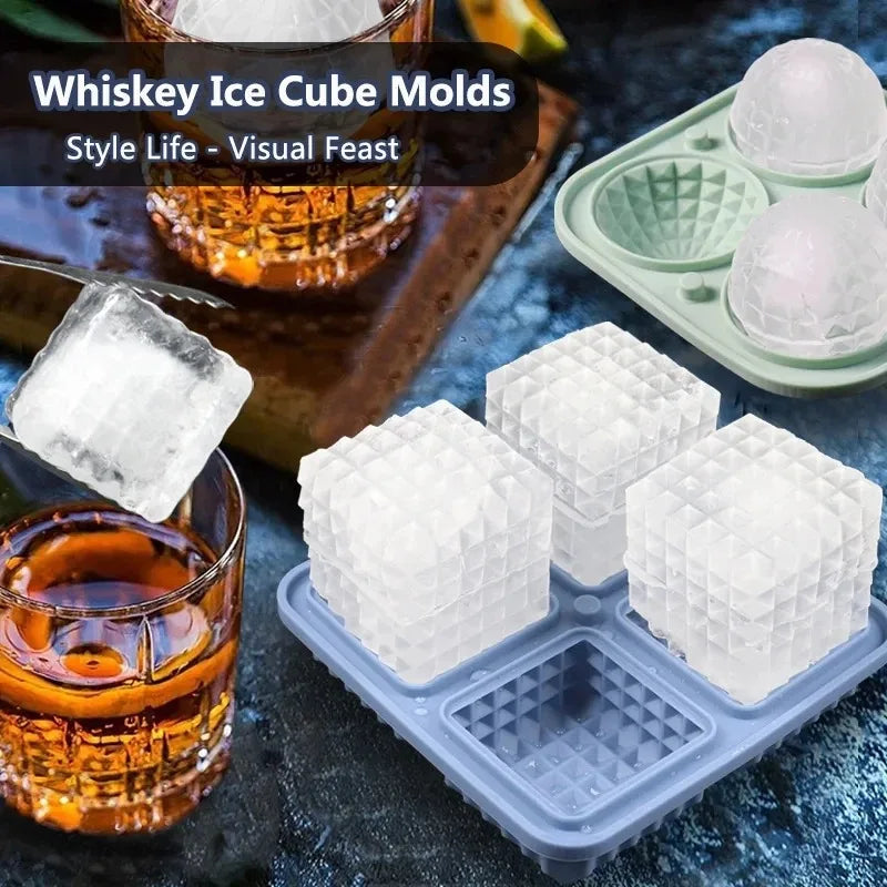 Silicone Ice Ball Mold with Lid | Round Ice Cube Tray – KEMORELA Ice Ball Mold Axl