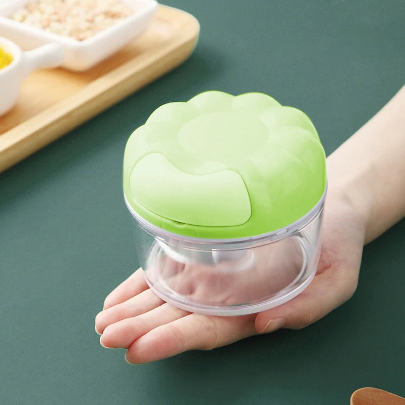 BALASHOV Manual Garlic Chopper – Pull-Cord Mini Food Grinder Manual Food Chopper Axl
