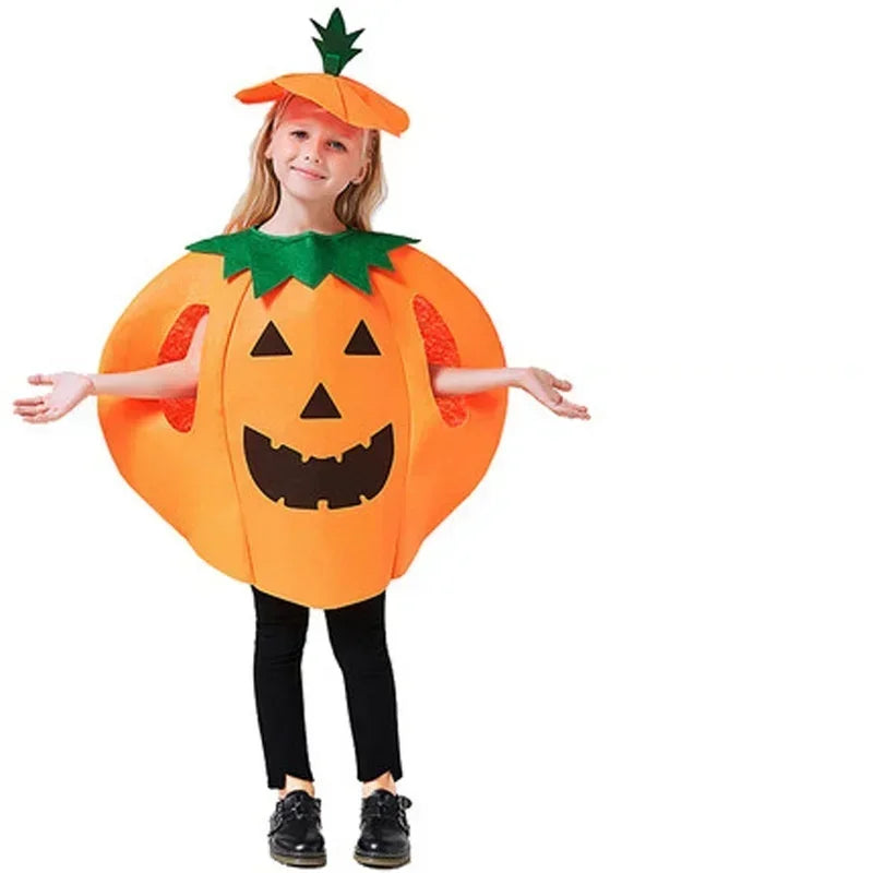 Halloween Pumpkin Costume Set with Hat – Kids & Adults Halloween Costume Set Axl One Size children