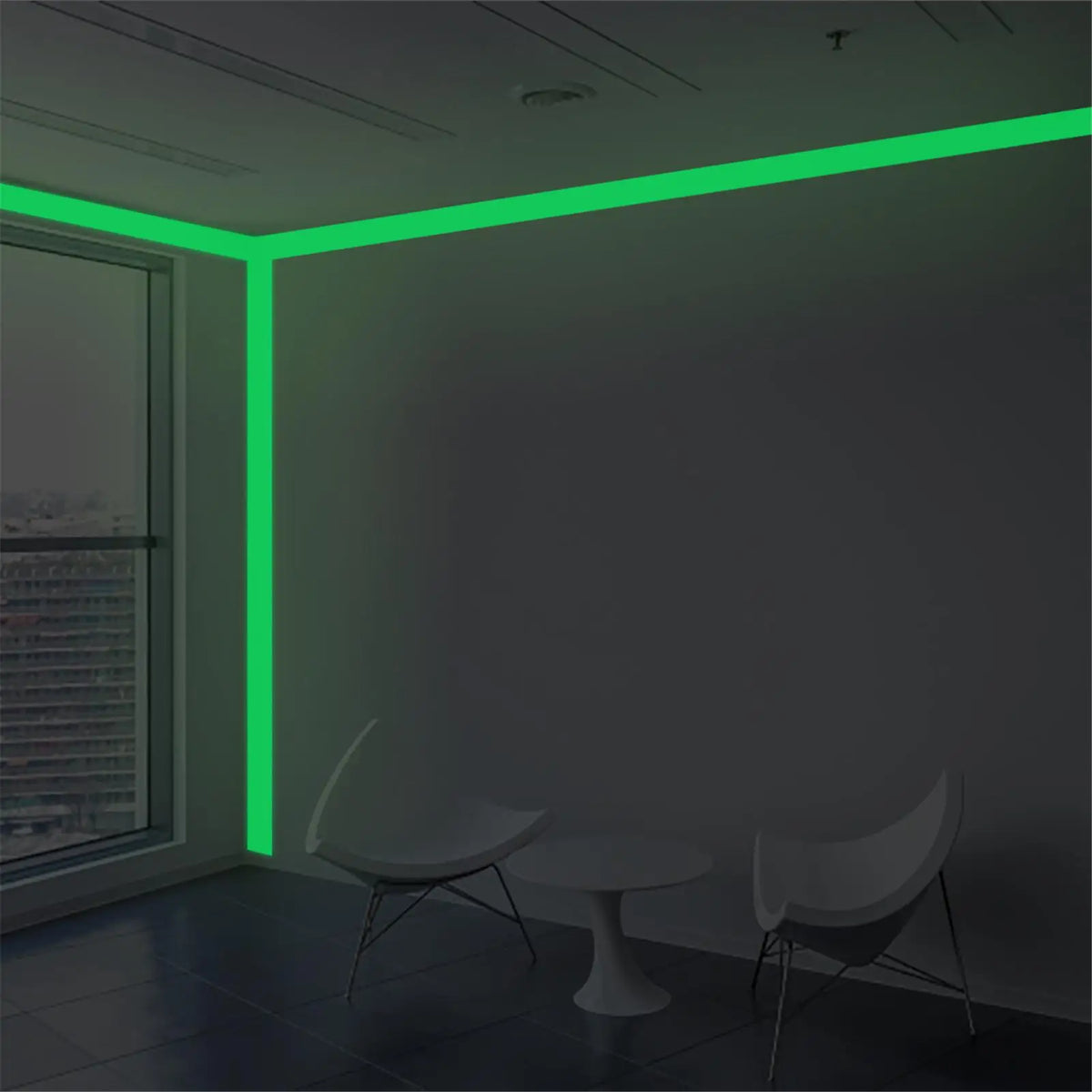 Glow in the Dark Tape – Reusable PVC Safety & Decor Roll Glow Adhesive Tape Axl