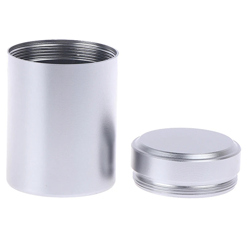 Airtight Aluminum Herb Stash Jar – Silver Metal Storage Can Herb Storage Jar Axl