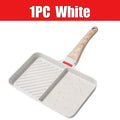 2-Section Nonstick Divided Grill Pan – Egg & Steak Skillet Divided Grill Pan Axl 1PC White