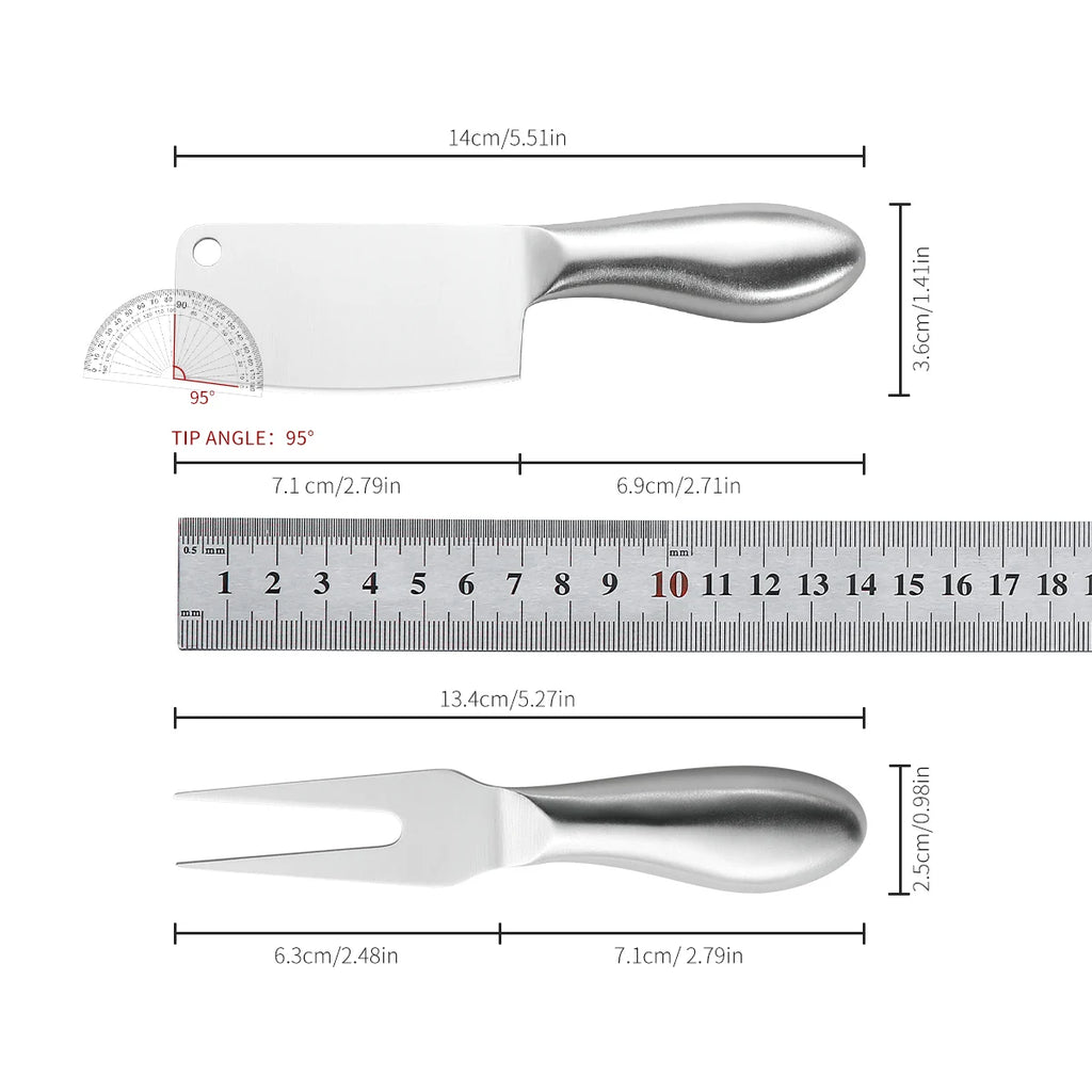 Stainless Steel Cheese Butter Knife Set – Cake & Bread Slicer Kitchen Knife Set Axl