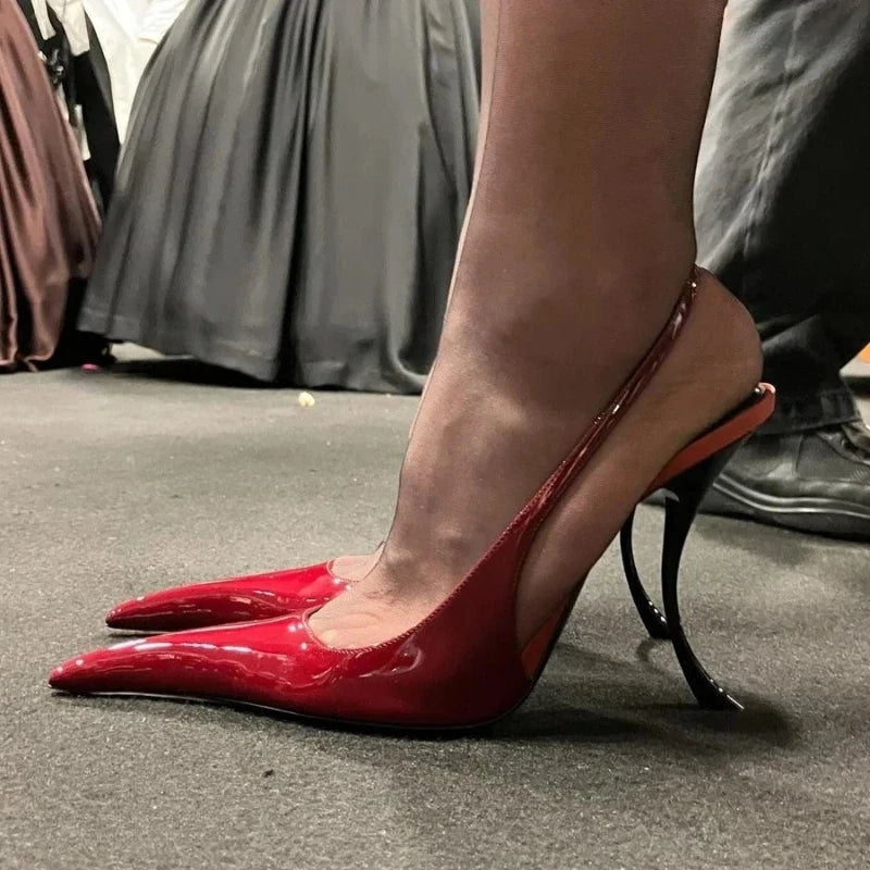 Women's Stiletto Slingback Heels – Pointed Toe Party Sandals Stiletto Slingback Heels Axl