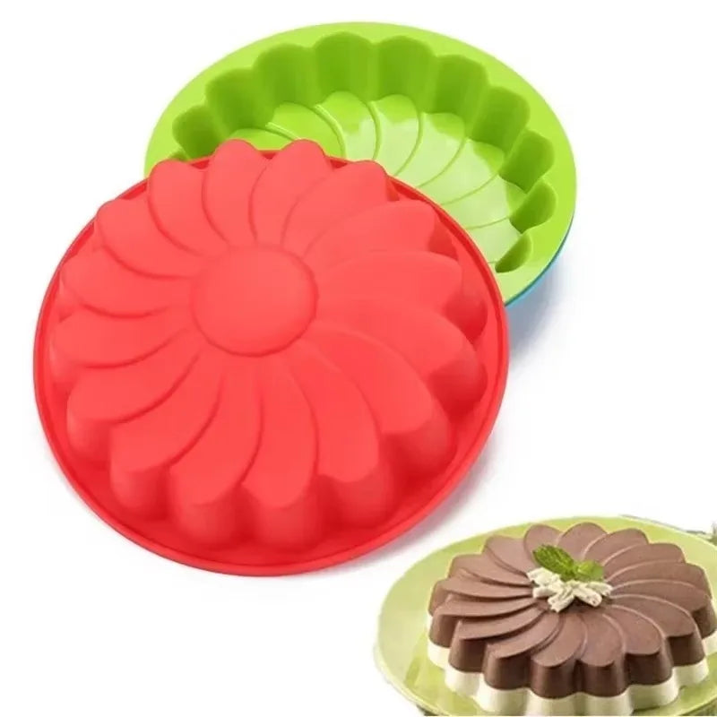 3D Sunflower Silicone Cake Mold – Petal Baking Pan & DIY Tray Silicone Cake Mold Axl