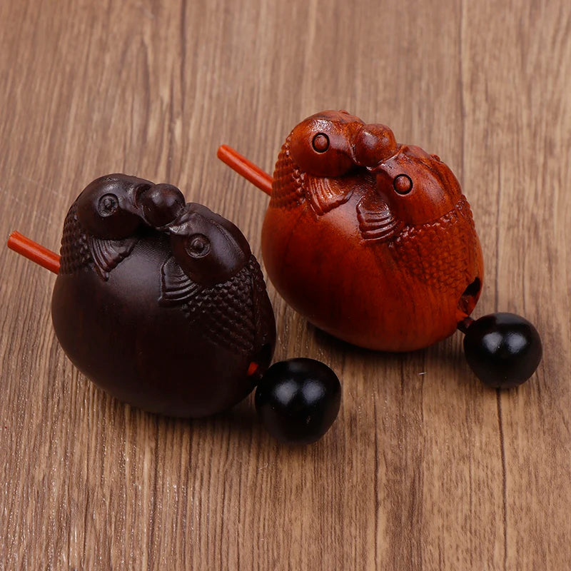 Solid Wood Fish Percussion Instrument – Buddhist Decor Ornament Wooden Percussion Ornament Axl