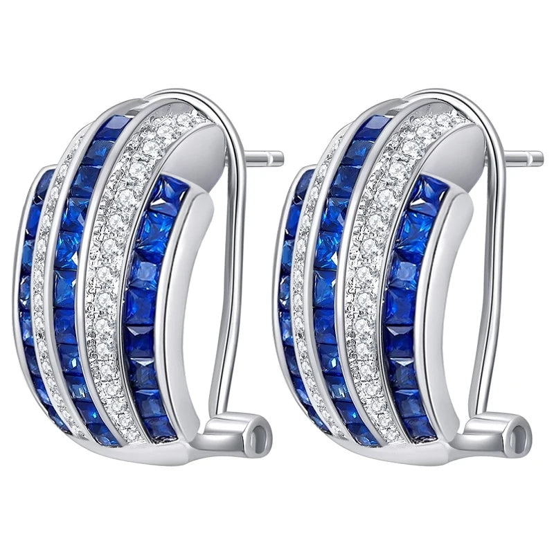 Huitan Cubic Zirconia Stud Earrings – Elegant Women's Jewellery Stud Earrings Axl